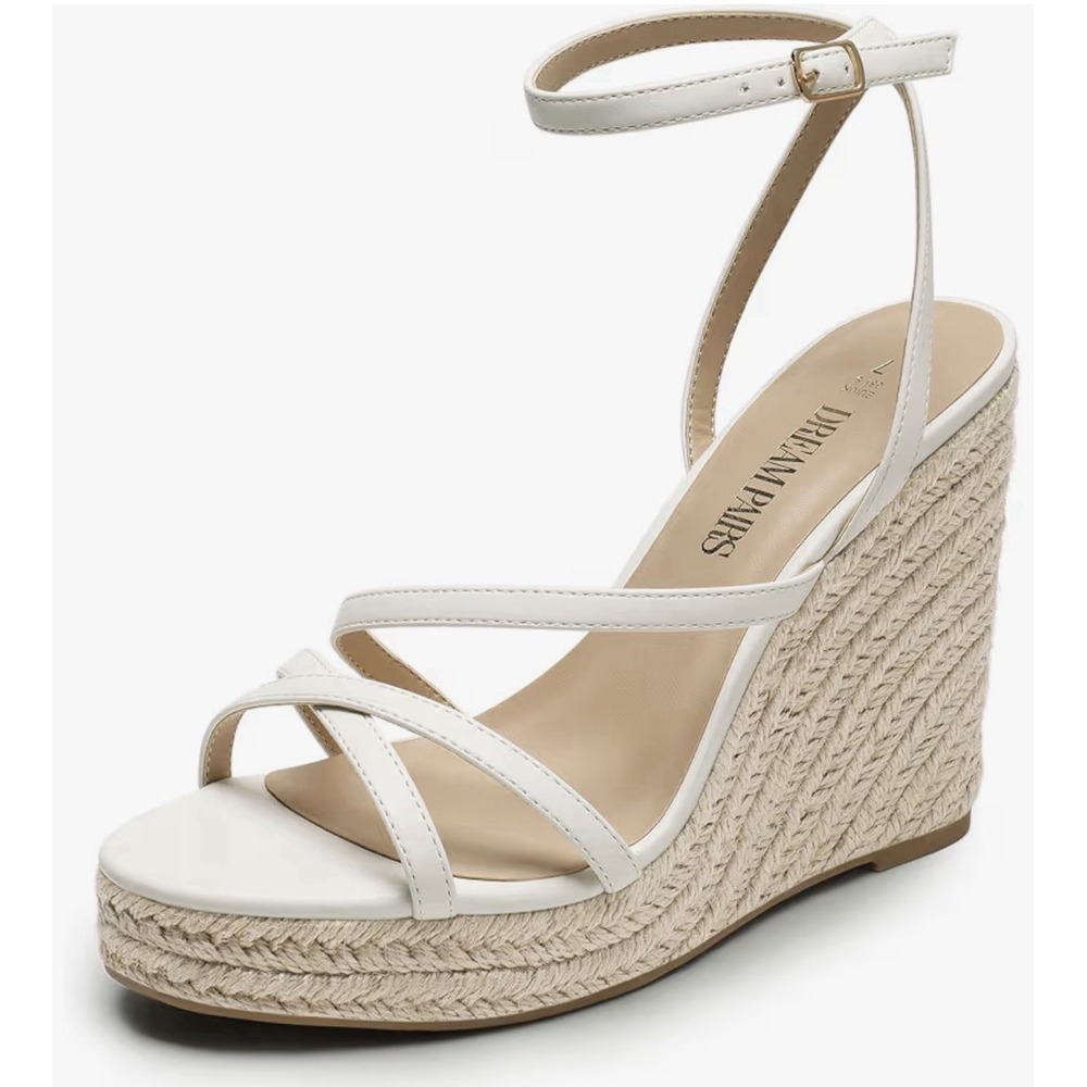 Women Platform Espadrilles Sandals Ankle Strap Open Toe Casual Wedge Sandals